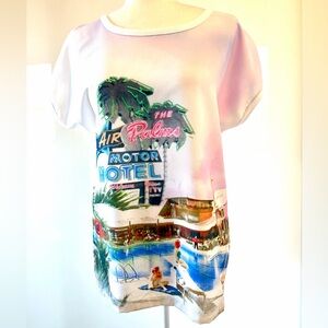 Olsen Europe Women's Graphic Print Blouse Top with Tshirt back